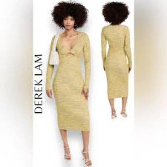 NWT: Derek Lam 10 Crosby Geovana Long Sleeve Cut Out Sweater Dress - Picture 3 of 12